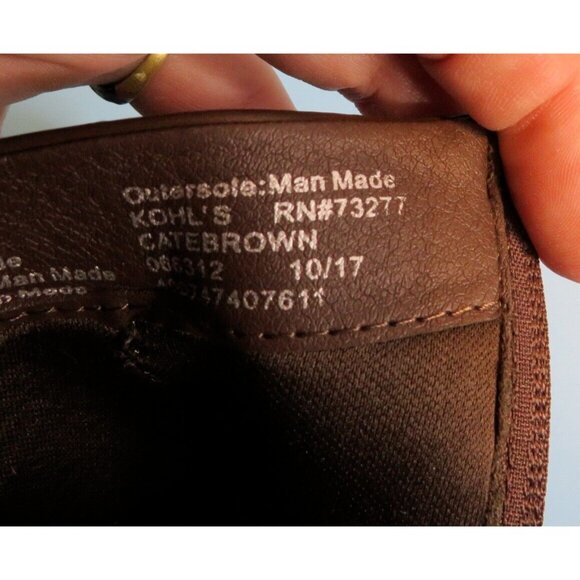 Croft&Barrow Ortholite Women's Brown Zip-Up Ankle Boots Size 7.5 MED - Picture 7 of 8